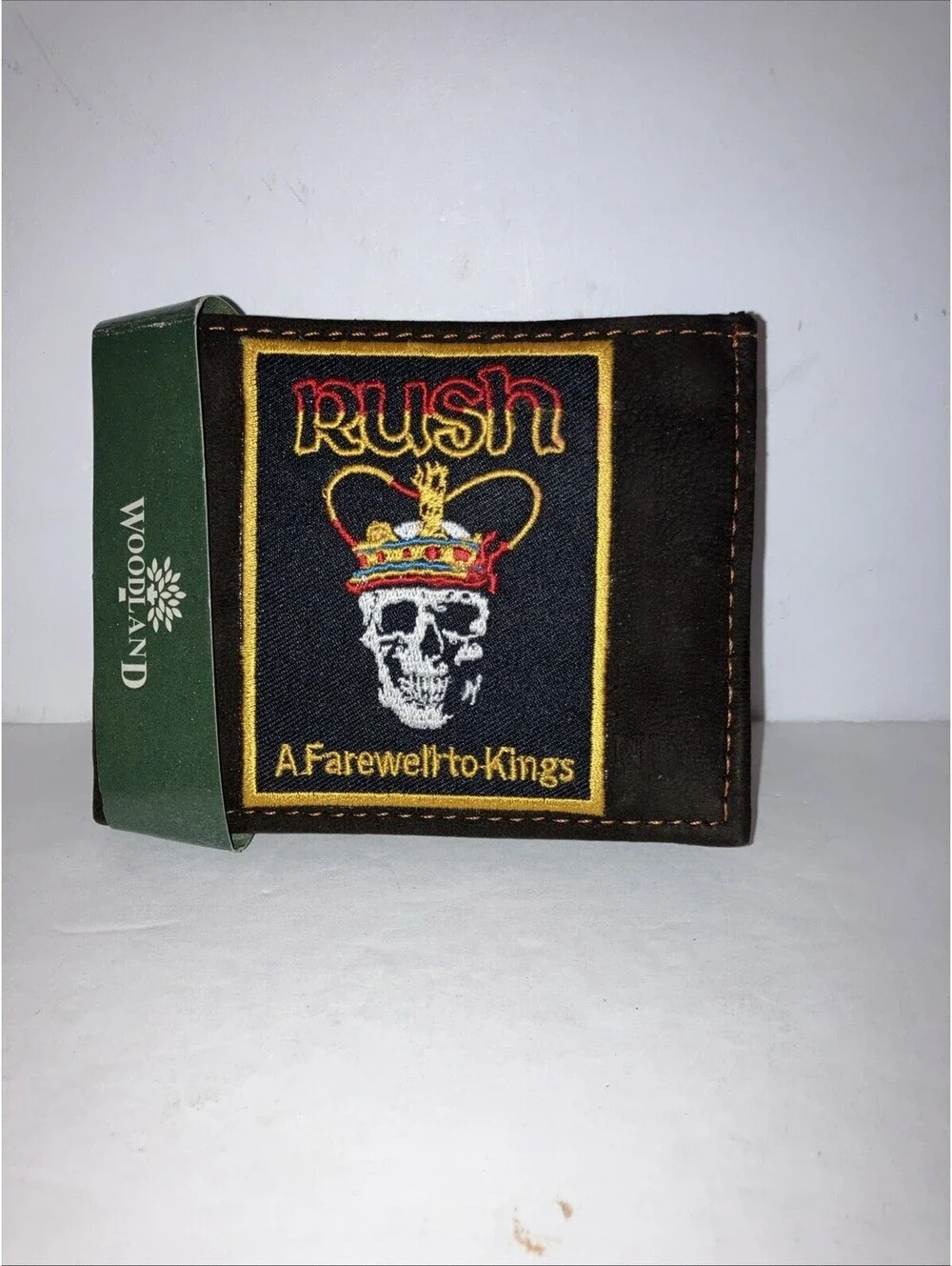 Custom RUSH Leather Bi Fold Woodland Brown Wallet NEW